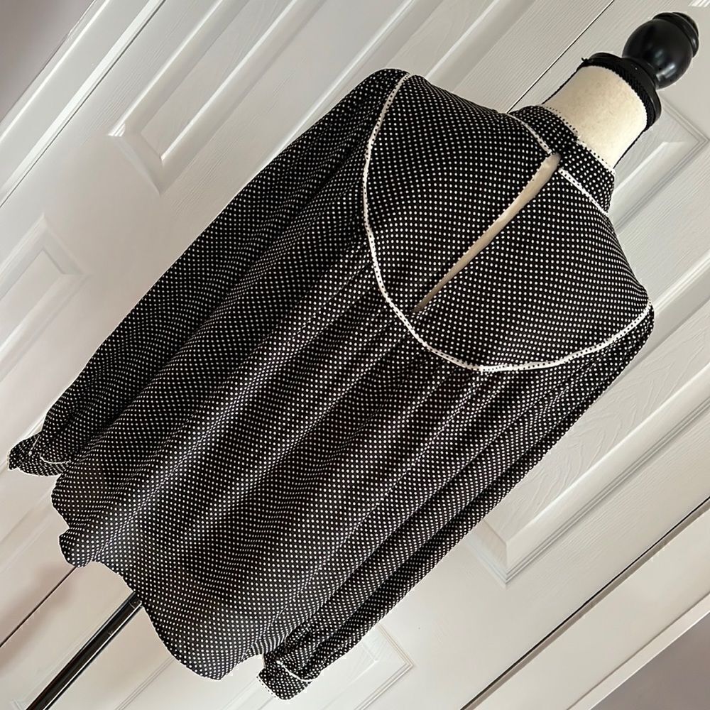 WHO WHAT WEAR Black Polkadot High Neck Blouse - Picture 8 of 16